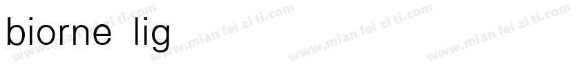biorne light字体转换